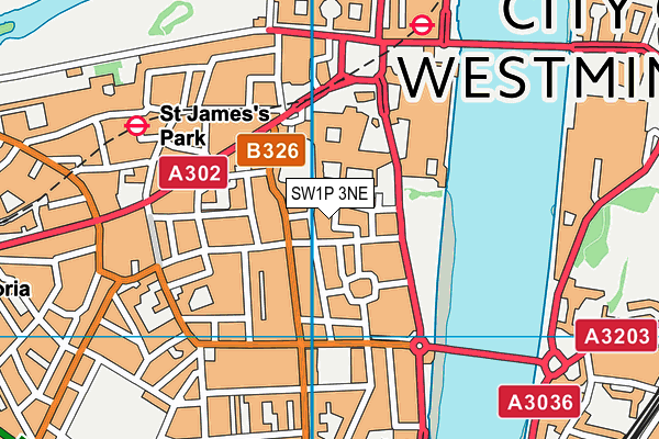 SW1P 3NE map - OS VectorMap District (Ordnance Survey) SW1P 3NE map - OS VectorMap District (Ordnance Survey)