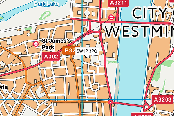 SW1P 3PQ map - OS VectorMap District (Ordnance Survey)