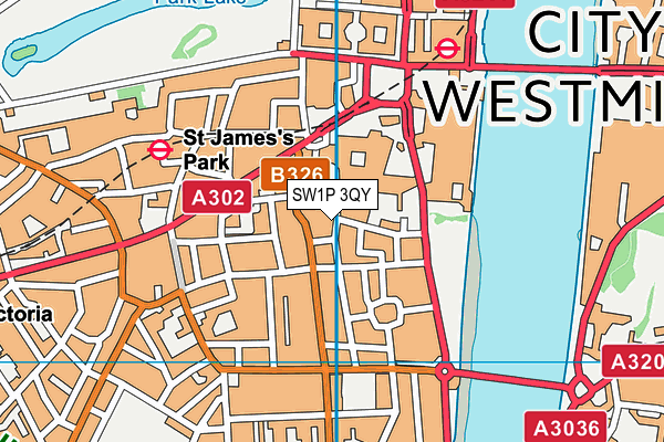 SW1P 3QY map - OS VectorMap District (Ordnance Survey) SW1P 3QY map - OS VectorMap District (Ordnance Survey)