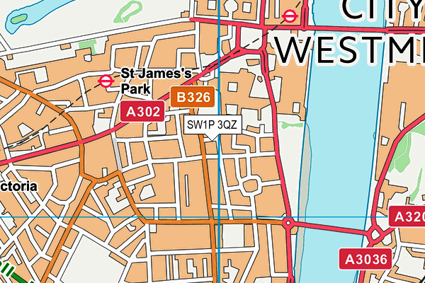 SW1P 3QZ map - OS VectorMap District (Ordnance Survey) SW1P 3QZ map - OS VectorMap District (Ordnance Survey)
