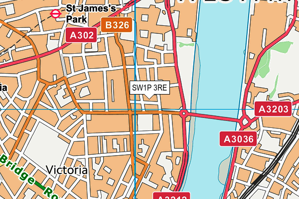 SW1P 3RE map - OS VectorMap District (Ordnance Survey) SW1P 3RE map - OS VectorMap District (Ordnance Survey)