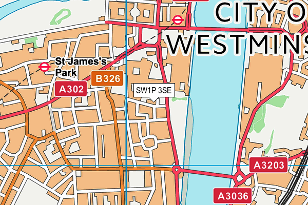 SW1P 3SE map - OS VectorMap District (Ordnance Survey) SW1P 3SE map - OS VectorMap District (Ordnance Survey)