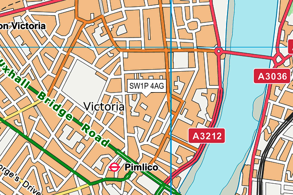 SW1P 4AG map - OS VectorMap District (Ordnance Survey) SW1P 4AG map - OS VectorMap District (Ordnance Survey)