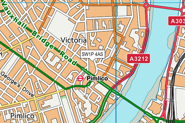 SW1P 4AS map - OS VectorMap District (Ordnance Survey) SW1P 4AS map - OS VectorMap District (Ordnance Survey)