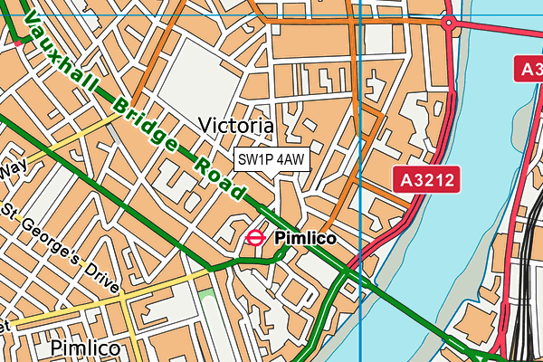 SW1P 4AW map - OS VectorMap District (Ordnance Survey)
