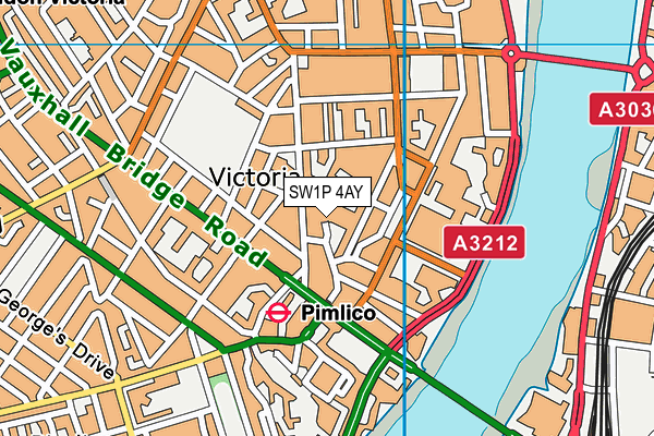 SW1P 4AY map - OS VectorMap District (Ordnance Survey) SW1P 4AY map - OS VectorMap District (Ordnance Survey)