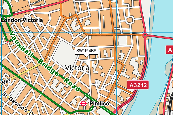 SW1P 4BS map - OS VectorMap District (Ordnance Survey)