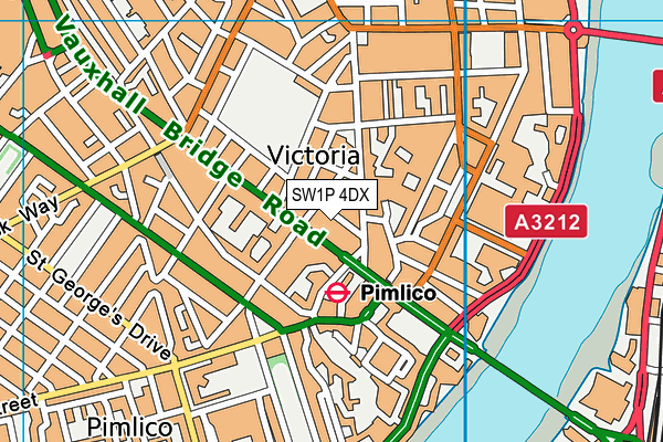 SW1P 4DX map - OS VectorMap District (Ordnance Survey)