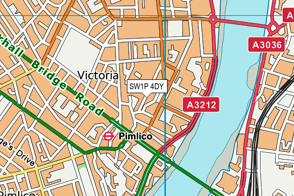 SW1P 4DY map - OS VectorMap District (Ordnance Survey)
