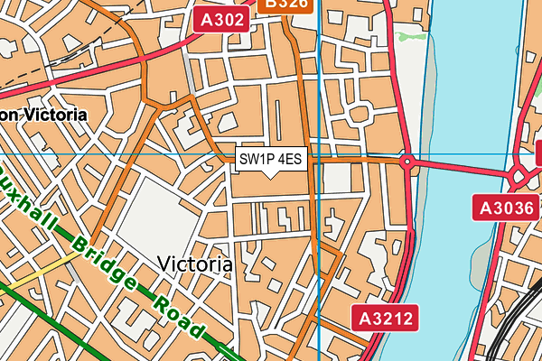SW1P 4ES map - OS VectorMap District (Ordnance Survey) SW1P 4ES map - OS VectorMap District (Ordnance Survey)