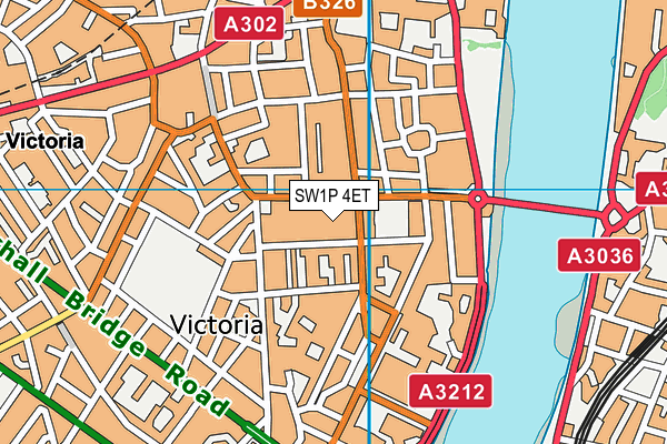 SW1P 4ET map - OS VectorMap District (Ordnance Survey) SW1P 4ET map - OS VectorMap District (Ordnance Survey)