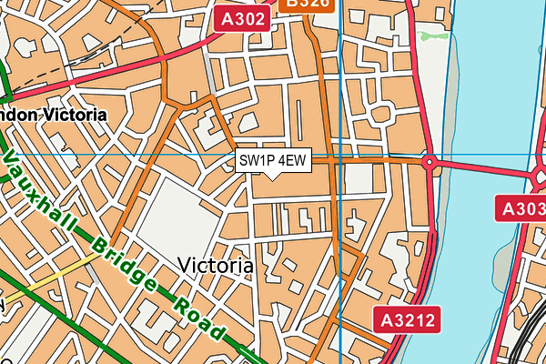 SW1P 4EW map - OS VectorMap District (Ordnance Survey) SW1P 4EW map - OS VectorMap District (Ordnance Survey)