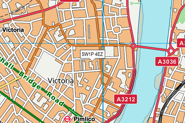 SW1P 4EZ map - OS VectorMap District (Ordnance Survey)