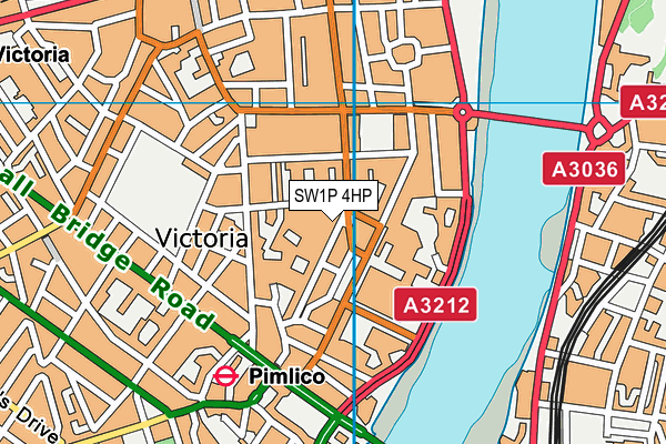 SW1P 4HP map - OS VectorMap District (Ordnance Survey)