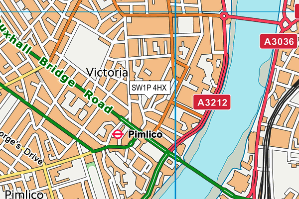 SW1P 4HX map - OS VectorMap District (Ordnance Survey) SW1P 4HX map - OS VectorMap District (Ordnance Survey)
