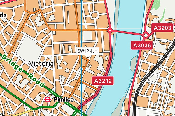 SW1P 4JH map - OS VectorMap District (Ordnance Survey)