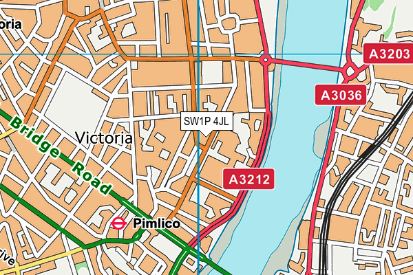 SW1P 4JL map - OS VectorMap District (Ordnance Survey) SW1P 4JL map - OS VectorMap District (Ordnance Survey)