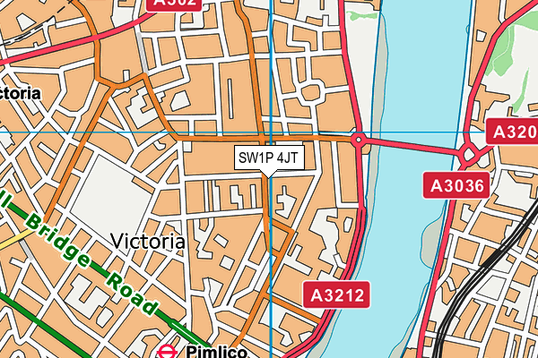 SW1P 4JT map - OS VectorMap District (Ordnance Survey) SW1P 4JT map - OS VectorMap District (Ordnance Survey)