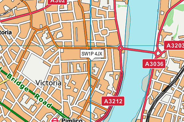 SW1P 4JX map - OS VectorMap District (Ordnance Survey) SW1P 4JX map - OS VectorMap District (Ordnance Survey)