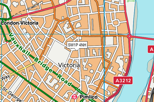 SW1P 4NH map - OS VectorMap District (Ordnance Survey) SW1P 4NH map - OS VectorMap District (Ordnance Survey)