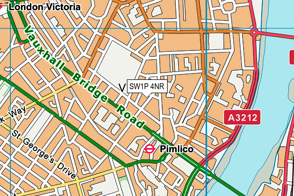 SW1P 4NR map - OS VectorMap District (Ordnance Survey) SW1P 4NR map - OS VectorMap District (Ordnance Survey)