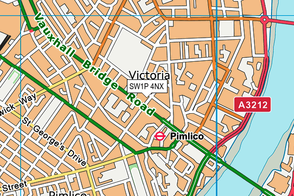 SW1P 4NX map - OS VectorMap District (Ordnance Survey) SW1P 4NX map - OS VectorMap District (Ordnance Survey)