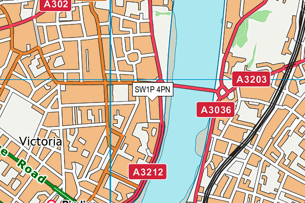 SW1P 4PN map - OS VectorMap District (Ordnance Survey) SW1P 4PN map - OS VectorMap District (Ordnance Survey)