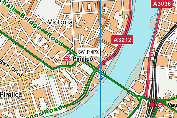 SW1P 4PX map - OS VectorMap District (Ordnance Survey)
