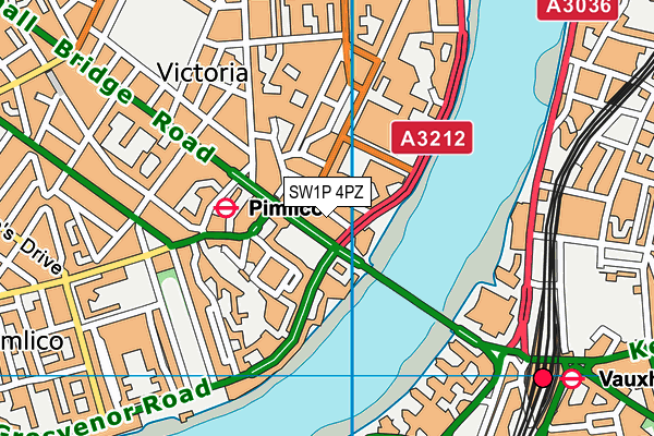 SW1P 4PZ map - OS VectorMap District (Ordnance Survey) SW1P 4PZ map - OS VectorMap District (Ordnance Survey)