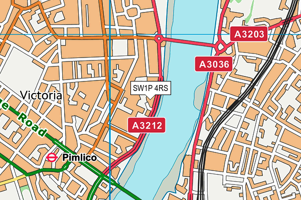 SW1P 4RS map - OS VectorMap District (Ordnance Survey) SW1P 4RS map - OS VectorMap District (Ordnance Survey)