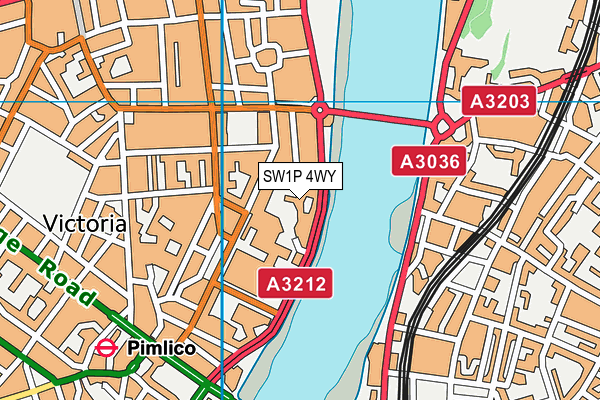 SW1P 4WY map - OS VectorMap District (Ordnance Survey) SW1P 4WY map - OS VectorMap District (Ordnance Survey)