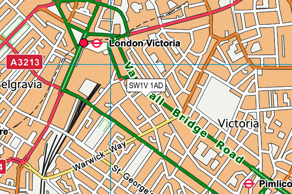 SW1V 1AD map - OS VectorMap District (Ordnance Survey)