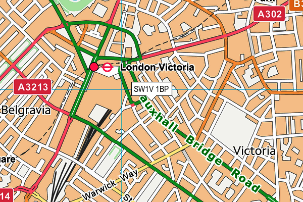 SW1V 1BP map - OS VectorMap District (Ordnance Survey) SW1V 1BP map - OS VectorMap District (Ordnance Survey)
