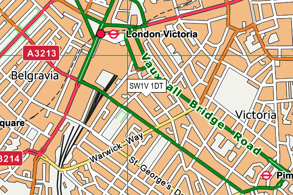 SW1V 1DT map - OS VectorMap District (Ordnance Survey) SW1V 1DT map - OS VectorMap District (Ordnance Survey)