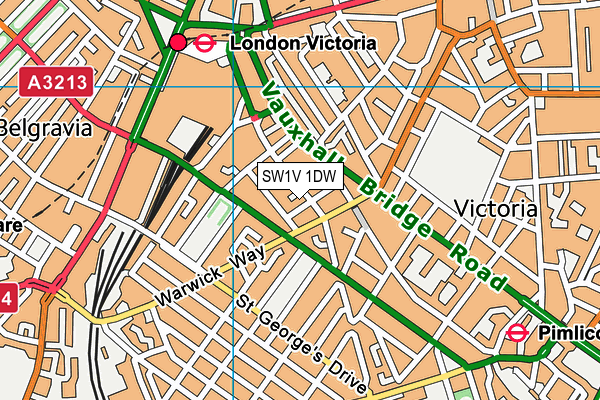 SW1V 1DW map - OS VectorMap District (Ordnance Survey) SW1V 1DW map - OS VectorMap District (Ordnance Survey)