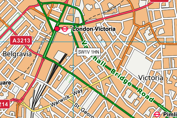 SW1V 1HN map - OS VectorMap District (Ordnance Survey) SW1V 1HN map - OS VectorMap District (Ordnance Survey)