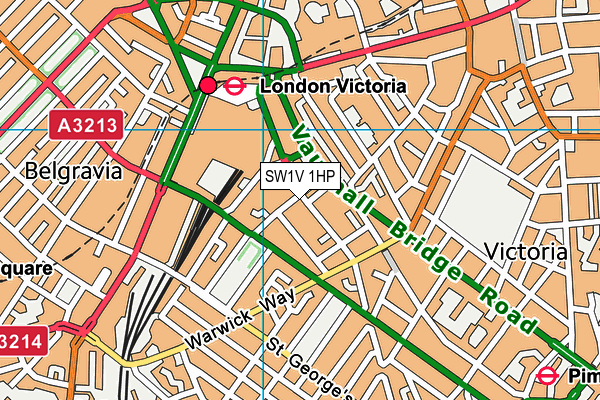 SW1V 1HP map - OS VectorMap District (Ordnance Survey) SW1V 1HP map - OS VectorMap District (Ordnance Survey)