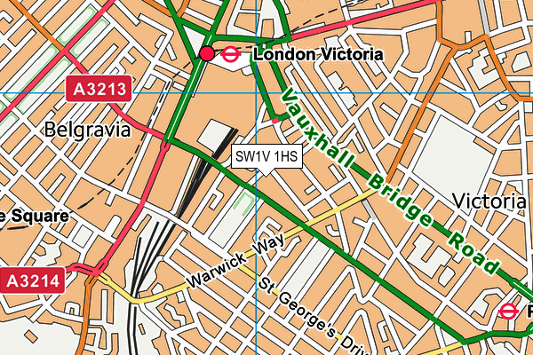 SW1V 1HS map - OS VectorMap District (Ordnance Survey) SW1V 1HS map - OS VectorMap District (Ordnance Survey)