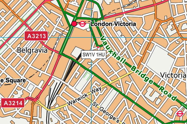 SW1V 1HU map - OS VectorMap District (Ordnance Survey) SW1V 1HU map - OS VectorMap District (Ordnance Survey)