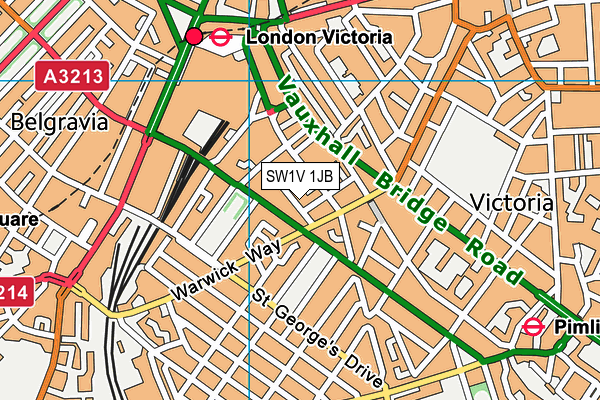 SW1V 1JB map - OS VectorMap District (Ordnance Survey) SW1V 1JB map - OS VectorMap District (Ordnance Survey)