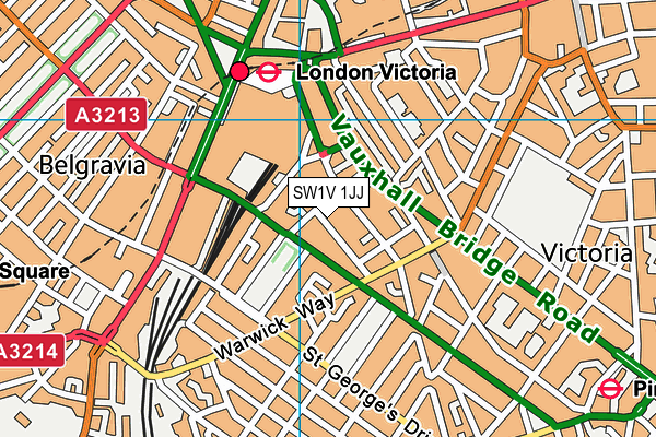 SW1V 1JJ map - OS VectorMap District (Ordnance Survey) SW1V 1JJ map - OS VectorMap District (Ordnance Survey)