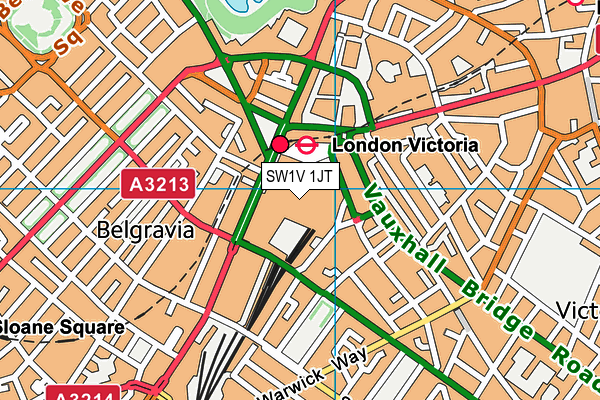 SW1V 1JT map - OS VectorMap District (Ordnance Survey) SW1V 1JT map - OS VectorMap District (Ordnance Survey)