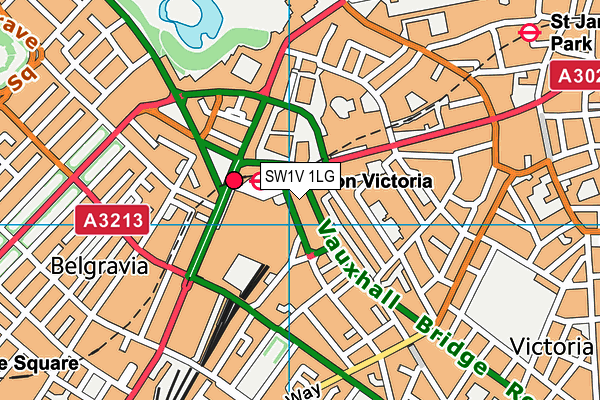 SW1V 1LG map - OS VectorMap District (Ordnance Survey) SW1V 1LG map - OS VectorMap District (Ordnance Survey)
