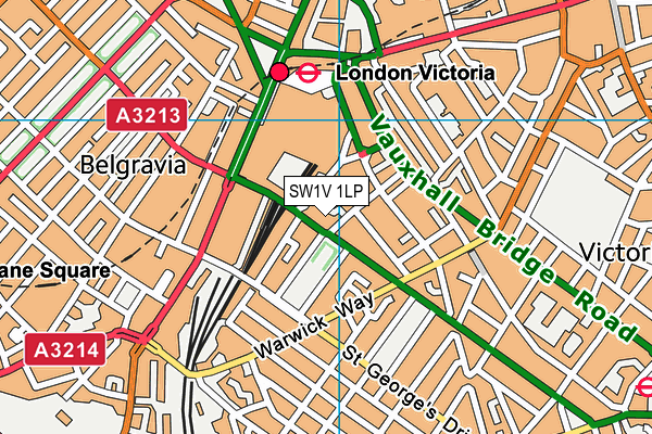 SW1V 1LP map - OS VectorMap District (Ordnance Survey) SW1V 1LP map - OS VectorMap District (Ordnance Survey)