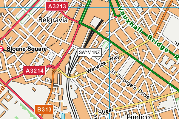 SW1V 1NZ map - OS VectorMap District (Ordnance Survey) SW1V 1NZ map - OS VectorMap District (Ordnance Survey)
