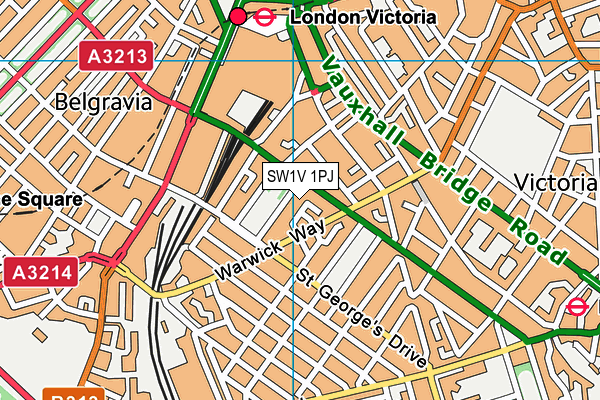 SW1V 1PJ map - OS VectorMap District (Ordnance Survey)