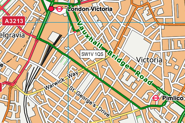 SW1V 1QS map - OS VectorMap District (Ordnance Survey)