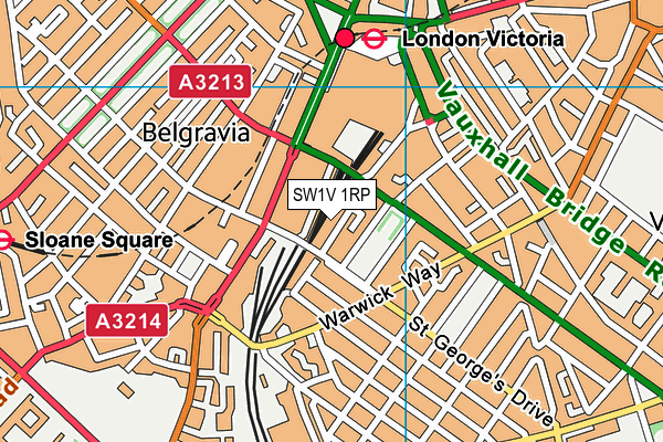 SW1V 1RP map - OS VectorMap District (Ordnance Survey)