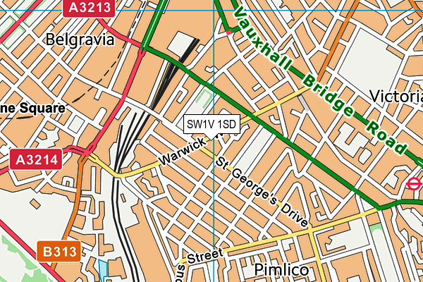 SW1V 1SD map - OS VectorMap District (Ordnance Survey) SW1V 1SD map - OS VectorMap District (Ordnance Survey)