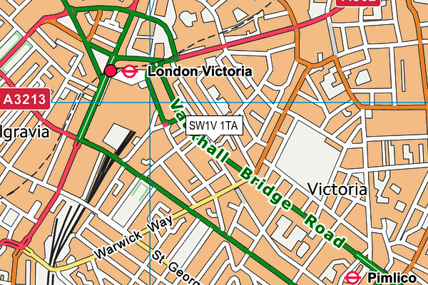 SW1V 1TA map - OS VectorMap District (Ordnance Survey)